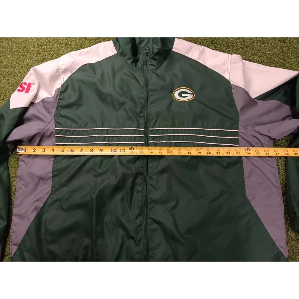 Green Bay Packers‎ Vintage Y2K Reebok Windbreaker Jacket Mens XL  NFL  Apparel